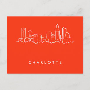 Charlotte, North Carolina City Skyline Briefkaart