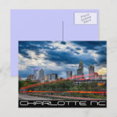 charlotte north carolina city skyline briefkaart (Voorkant / Achterkant)
