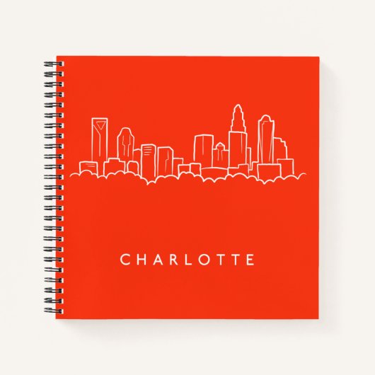 Charlotte, North Carolina City Skyline Notitieboek (Voorkant)