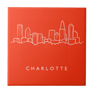 Charlotte, North Carolina City Skyline Tegeltje