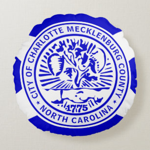 Charlotte (North Carolina) City vlag Rond Kussen