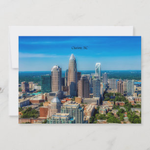 Charlotte, North Carolina cityscape Kaart