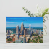 Charlotte, North Carolina cityscape Kaart (Staand voorkant)
