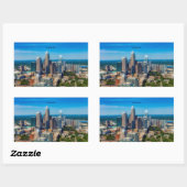 Charlotte, North Carolina cityscape Rechthoekige Sticker (Vel)