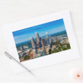 Charlotte, North Carolina cityscape Rechthoekige Sticker (Envelop)