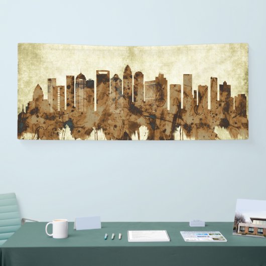 Charlotte North Carolina Cityscape Spandoek (Beurs)