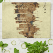 Charlotte North Carolina Cityscape Theedoek (Gevouwen)