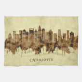 Charlotte North Carolina Cityscape Theedoek (Horizontaal)