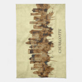 Charlotte North Carolina Cityscape Theedoek (Verticaal)