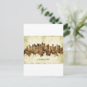 Charlotte North Carolina Cityscape Uitnodiging Briefkaart (Staand voorkant)