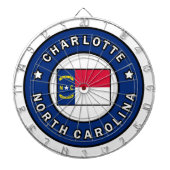 Charlotte North Carolina Dartbord (Voorkant)