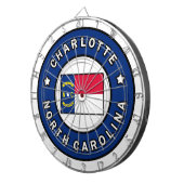 Charlotte North Carolina Dartbord (Voorkant Rechts)