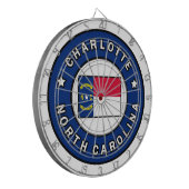Charlotte North Carolina Dartbord (Voorkant Links)