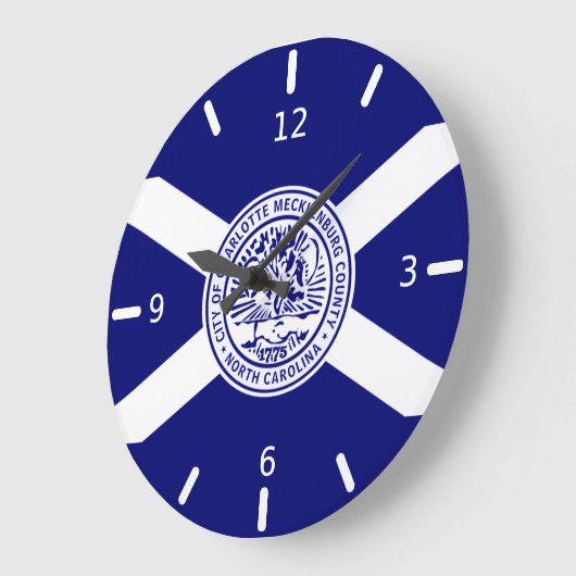 Charlotte (North Carolina) flag Large Clock Grote Klok (Hoek)