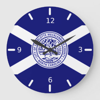 Charlotte (North Carolina) flag Large Clock Grote Klok