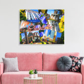 Charlotte North Carolina Fotocollage Canvas Afdruk (Insitu (Woonkamer))