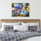 Charlotte North Carolina Fotocollage Canvas Afdruk (Insitu (Slaapkamer))