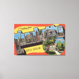 Charlotte, North Carolina - Grote briefscenes Canvas Afdruk