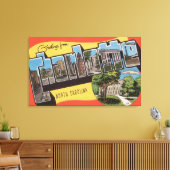 Charlotte, North Carolina - Grote briefscenes Canvas Afdruk (Insitu (Woonkamer))