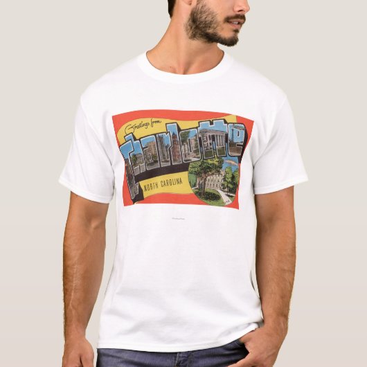 Charlotte, North Carolina - Grote briefscenes T-shirt (Voorkant)