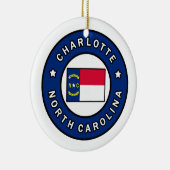 Charlotte North Carolina Keramisch Ornament (Rechts)