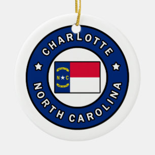 Charlotte North Carolina Keramisch Ornament
