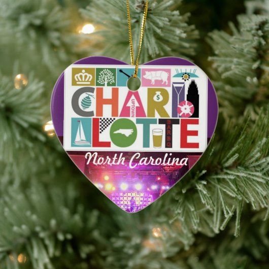 Charlotte North Carolina Keramisch Ornament (Boom)
