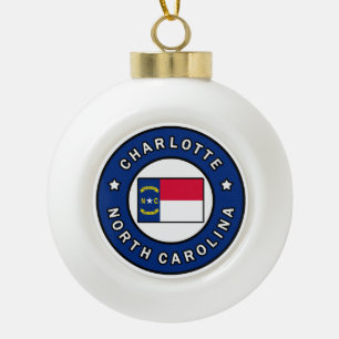Charlotte North Carolina Keramische Bal Ornament