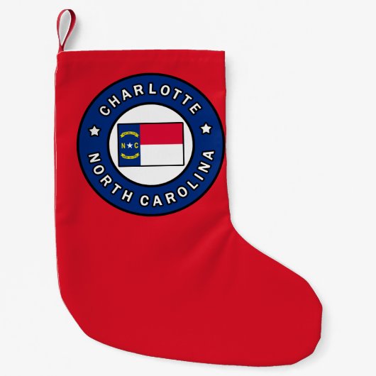 Charlotte North Carolina Kleine Kerstsok (Voorkant)