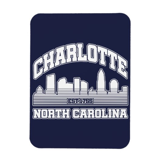 Charlotte, North Carolina Magneet (Verticaal)