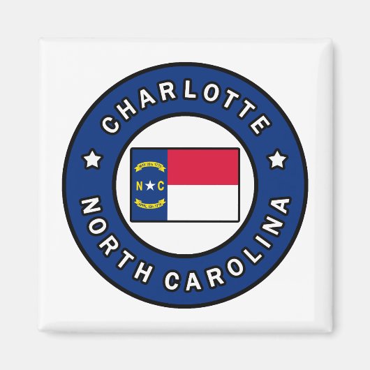 Charlotte North Carolina Magneet (Voorkant)