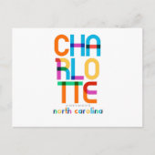 Charlotte North Carolina Mid Century, Pop Art, Briefkaart (Voorkant)