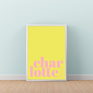 Charlotte North Carolina moderne stad Poster