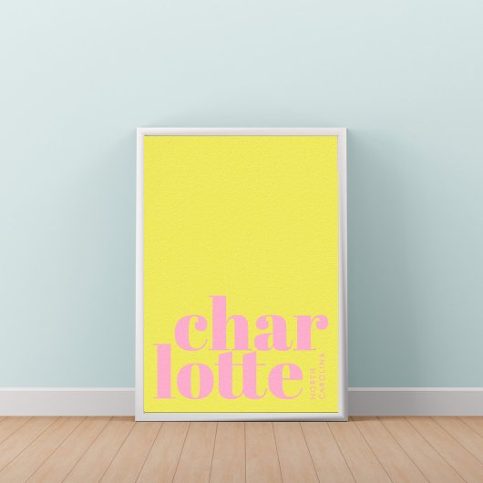 Charlotte North Carolina moderne stad Poster