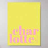 Charlotte North Carolina moderne stad Poster (Voorkant)