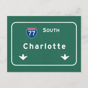 Charlotte North Carolina nc Interstate Highway : Briefkaart