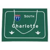 Charlotte North Carolina nc Interstate Highway : Groot Cadeauzakje (Voorkant)