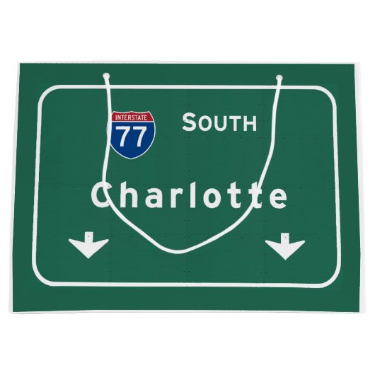 Charlotte North Carolina nc Interstate Highway : Groot Cadeauzakje (Voorkant)