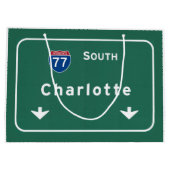 Charlotte North Carolina nc Interstate Highway : Groot Cadeauzakje (Achterkant)