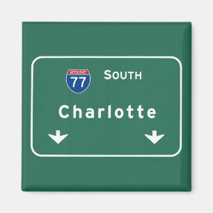 Charlotte North Carolina NC Interstate Highway: Magneet