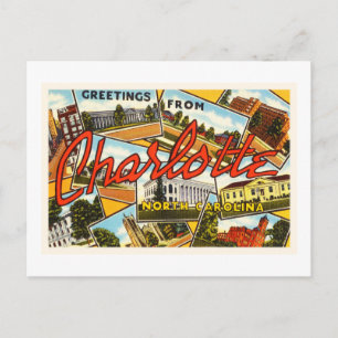 Charlotte North Carolina NC Oud Briefkaart- Briefkaart