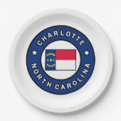 Charlotte North Carolina Papieren Bordje (Voorkant)