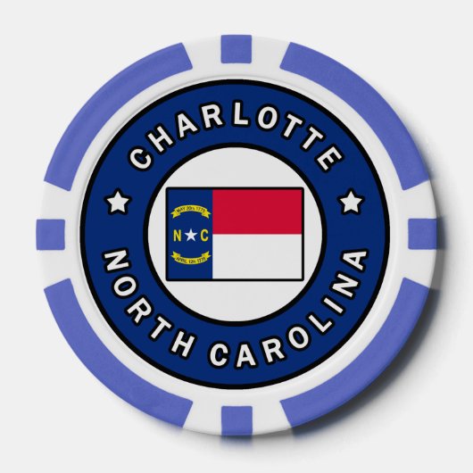 Charlotte North Carolina Poker Chips (Voorkant)