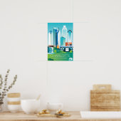 Charlotte, North Carolina Print (Keuken)