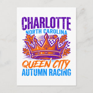 Charlotte North Carolina Queen City Herfst Briefkaart
