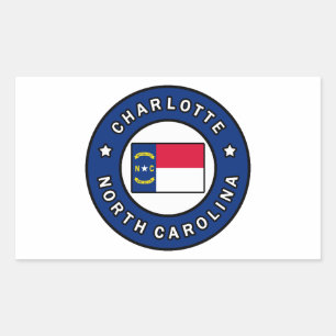 Charlotte North Carolina Rechthoekige Sticker