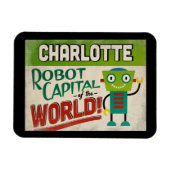 Charlotte North Carolina Robot - Funny  Magneet (Horizontaal)