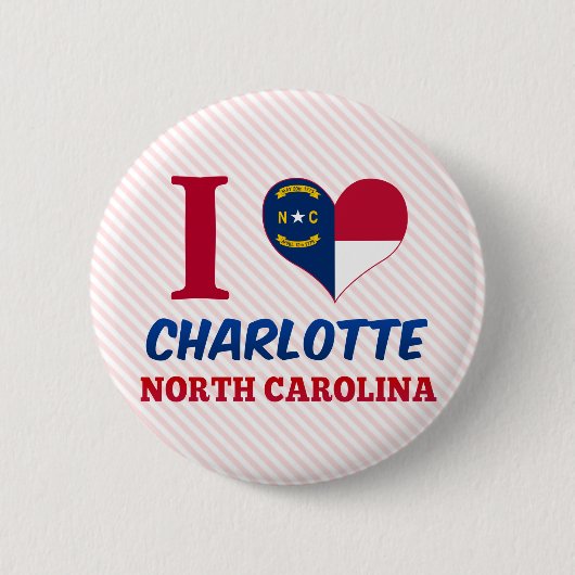 Charlotte, North Carolina Ronde Button 5,7 Cm (Voorkant)