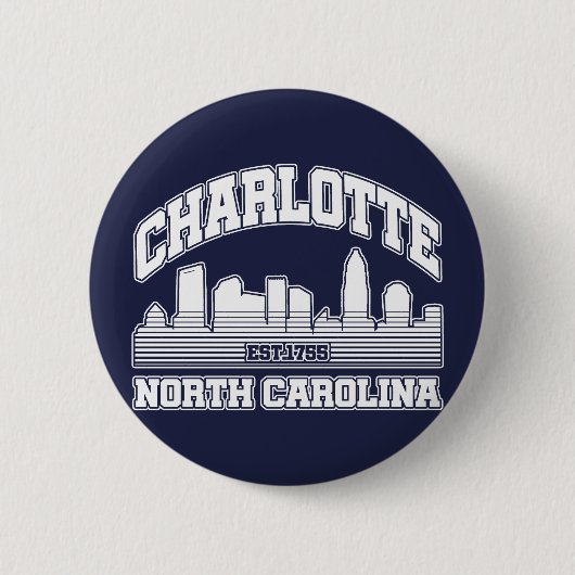Charlotte, North Carolina Ronde Button 5,7 Cm (Voorkant)