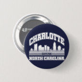 Charlotte, North Carolina Ronde Button 5,7 Cm (Voorkant /achterkant)